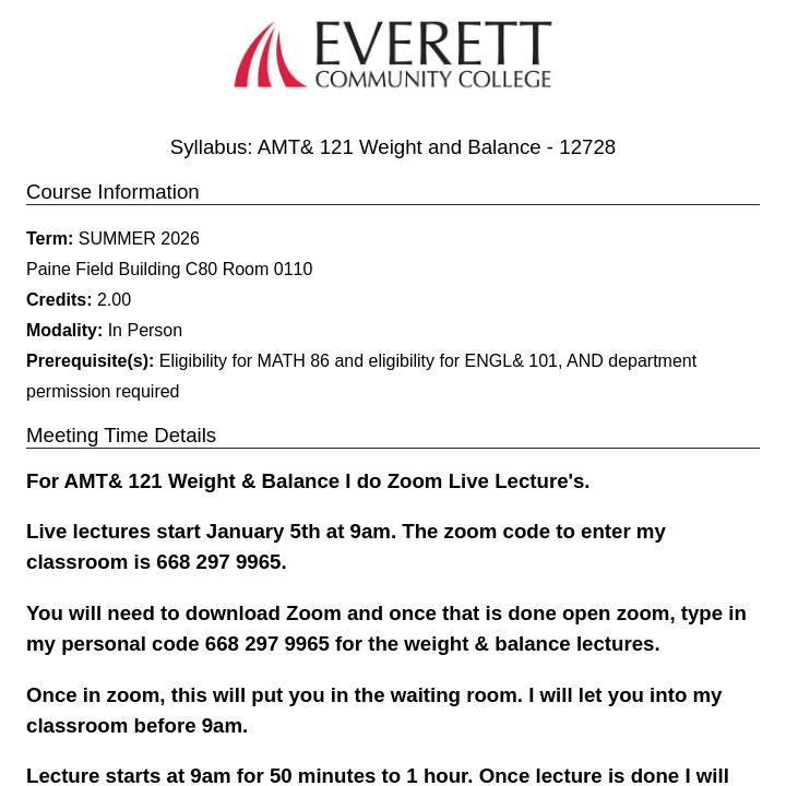 Simple Syllabus